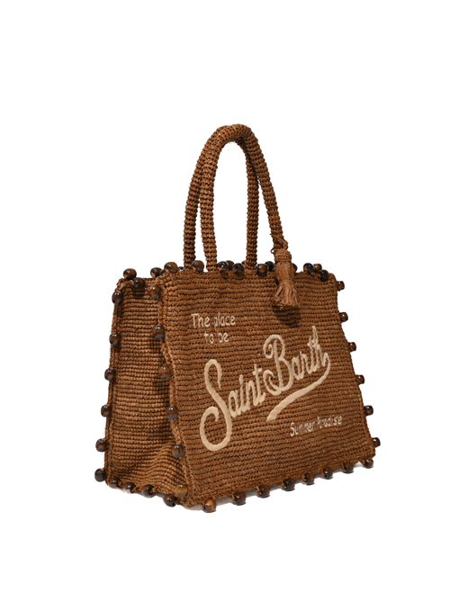 Borsa Vanity in rafia con perle in legno Mc2 Saint Barth | VANI01309044L